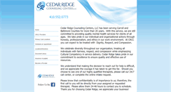 Desktop Screenshot of cedarridgecounseling.com