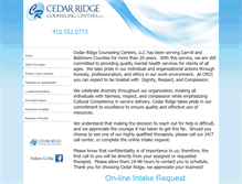Tablet Screenshot of cedarridgecounseling.com